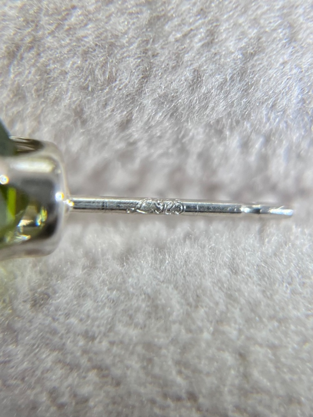 E061 | Genuine Peridot Princess Cut Studs - Picture 5 of 6